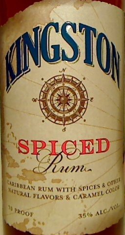 kingston spiced enlargement rum label